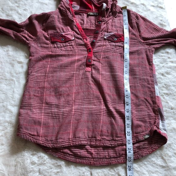 Prana Anja Hooded two toned plaid Flannel size small - Picture 8 of 8